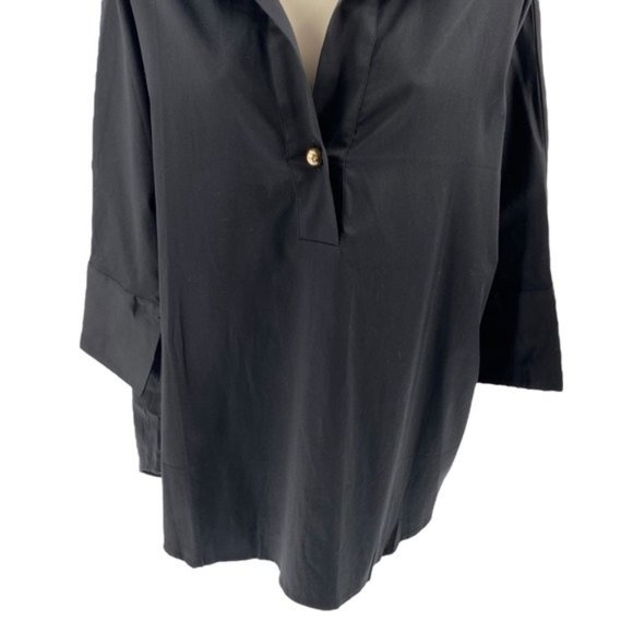 Tuckernuck | NEW Black Willow Three-quarter Sleeve High-low Hem Blouse Size XS - Picture 5 of 11